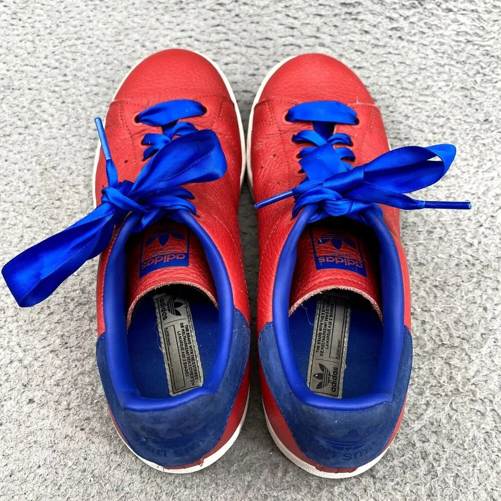 Adidas  Stan Smith Sneakers Mens 7 Scarlet Collegiate Royal Leather Casual Shoes